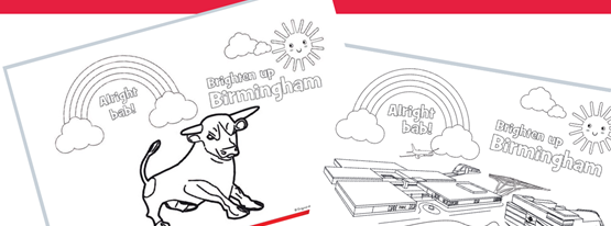 Image for Brighten up Birmingham colouring sheets
